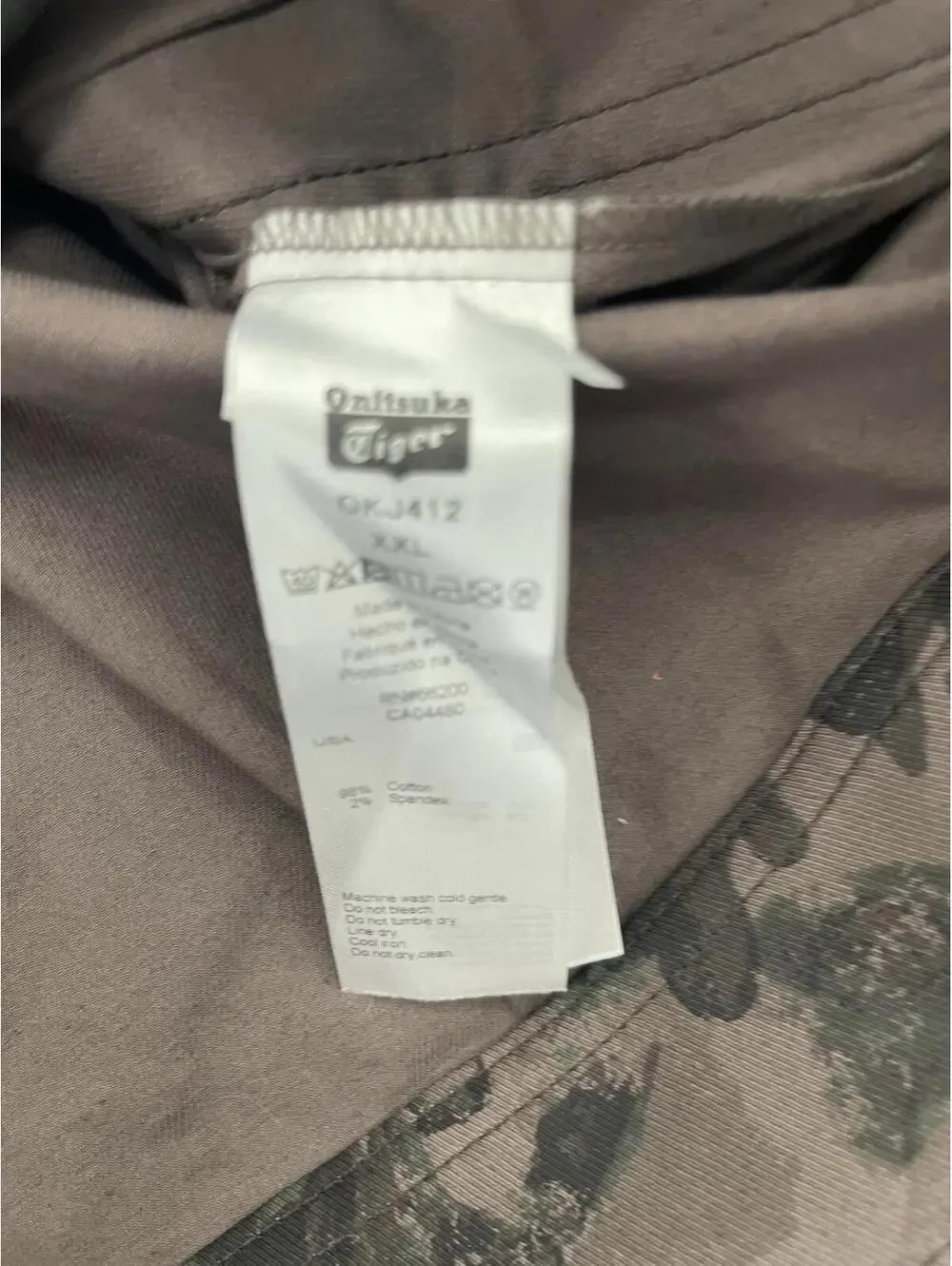 Onitsuka Tiger X Andrea Pompilio Bomber Jacket‎ Camo Size Xxl H97